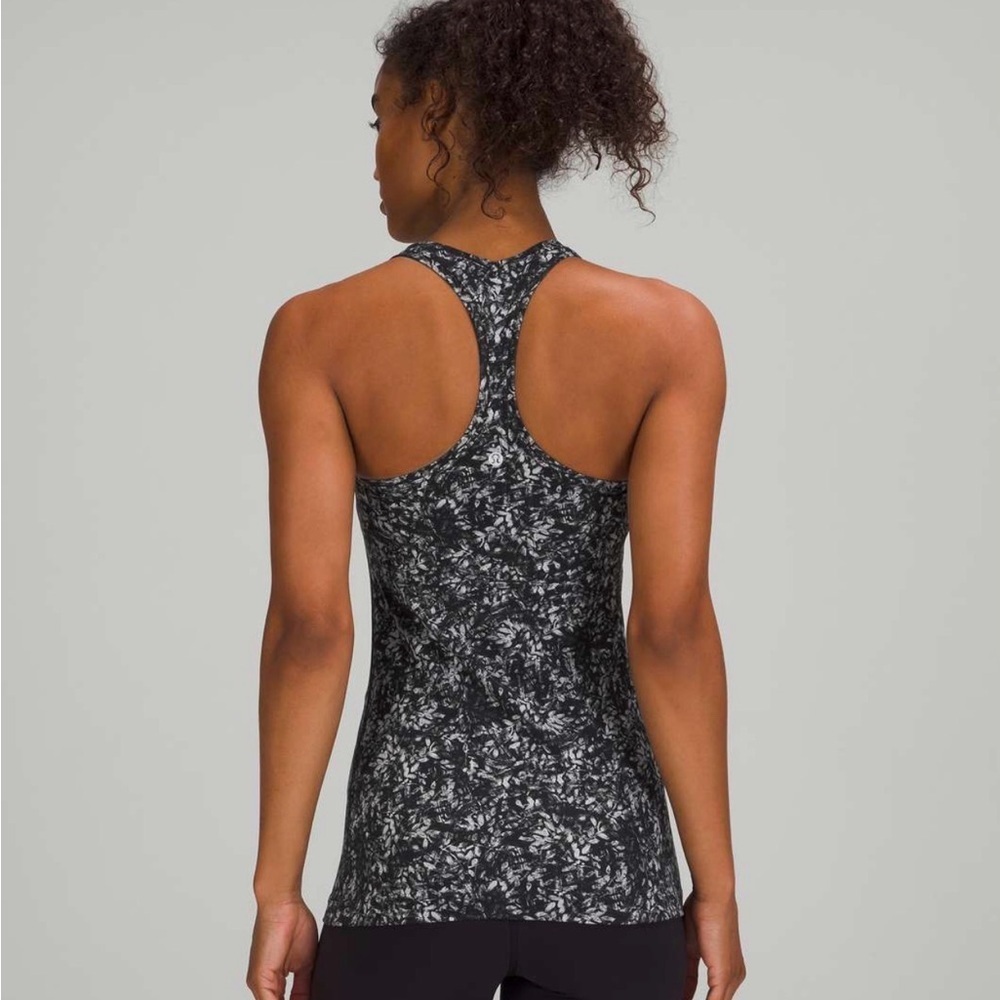 Lululemon Athletica Black and White Patterned Tank Top